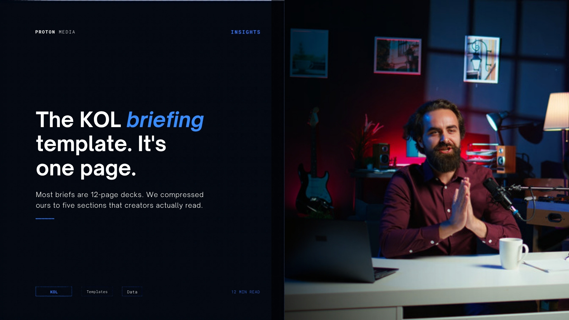 The KOL Briefing Template We Send Every Client. It's One Page.