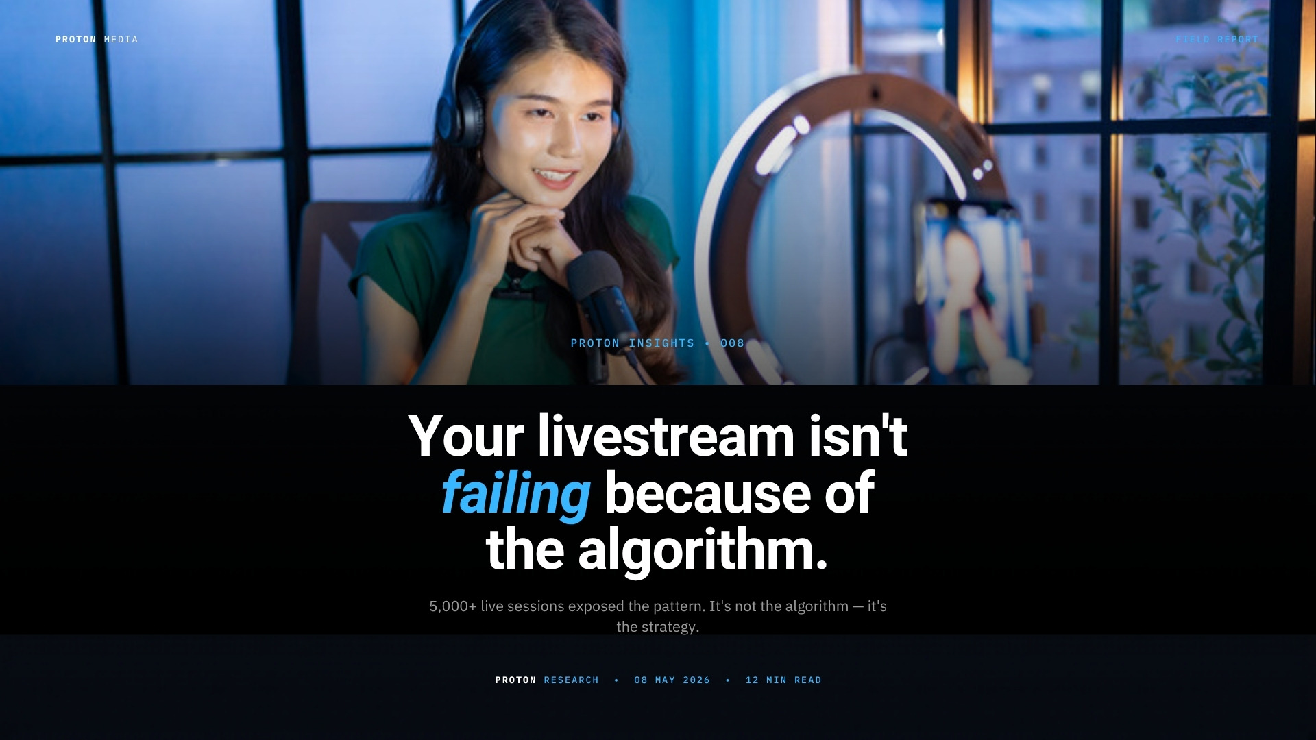 Your Livestream Isn't Failing Because of the Algorithm. It's Your Strategy.