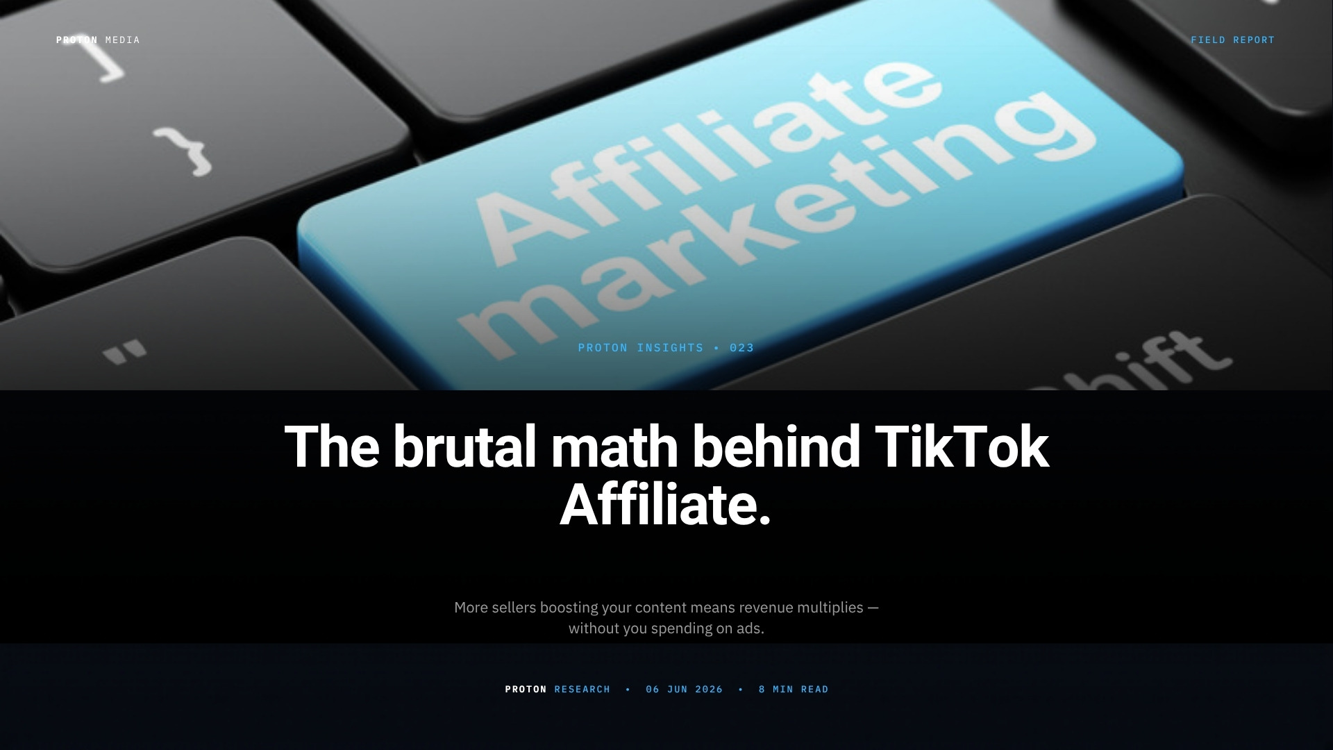 The Brutal Math Behind TikTok Affiliate: Why Volume Wins